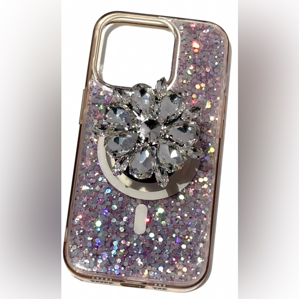 Rhinestone cell phone grip CASE NOT INCLUDED